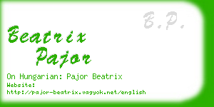 beatrix pajor business card